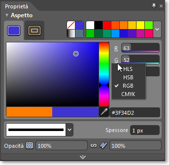 Choosing a color picker.