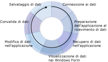 Rappresentazione grafica del ciclo di dati