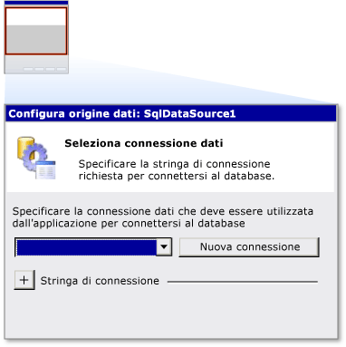 Finestra di dialogo Scelta connessione