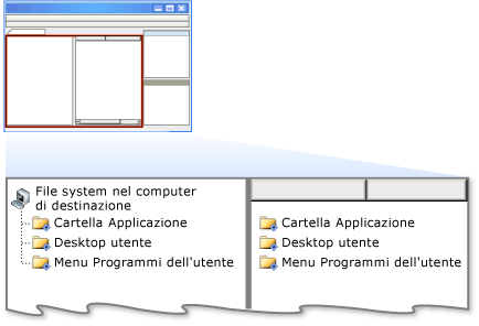 Editor del file system per Windows Installer