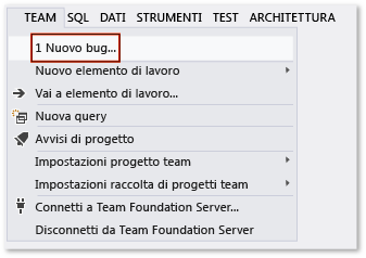 Creare bug in Visual Studio