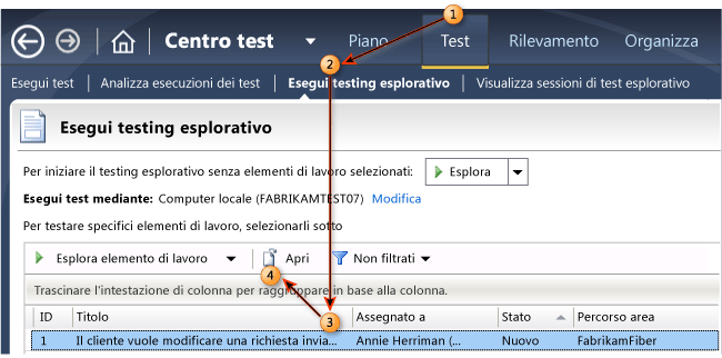 Esplorazione di Microsoft Test Manager