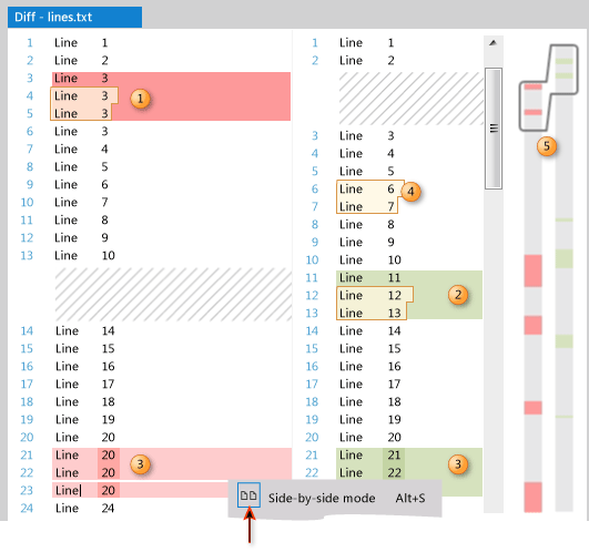 Comaring two versions of a file