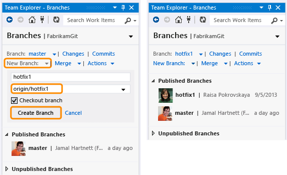 Creating a branch from a remote branch