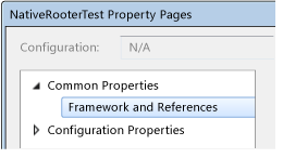UteCpp08 C++ project properties - Framework and References