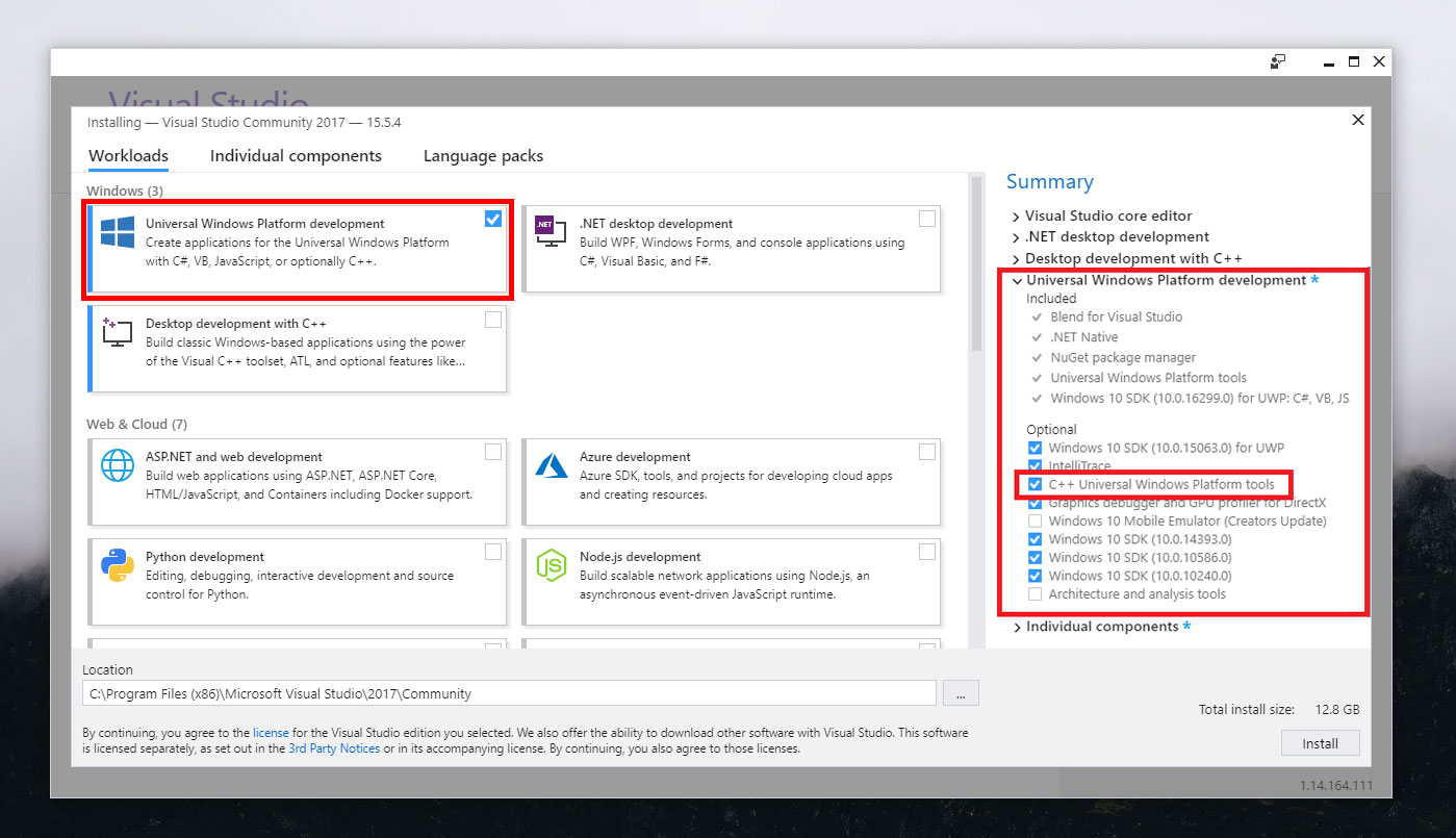 C++ per Visual Studio