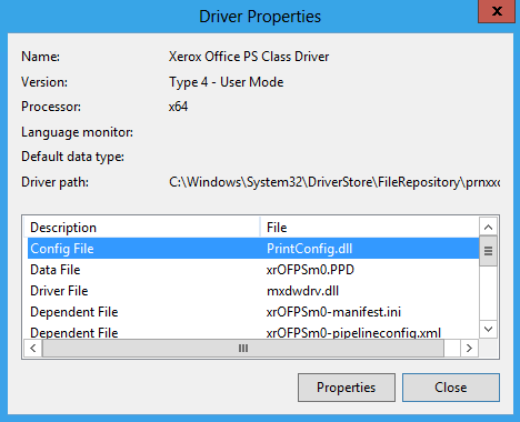 Figure 2: Driver Properties