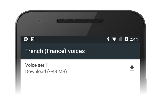 Esempio di download della lingua francese