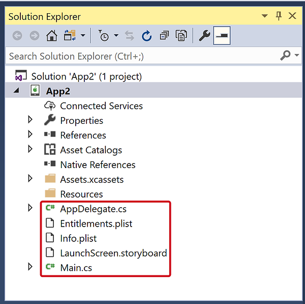 File di progetto File di progetto