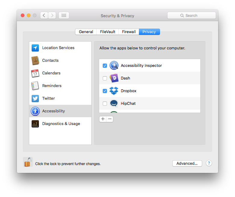 Settings screen to enable Accessibility Inspector Settings screen to enable Accessibility Inspector