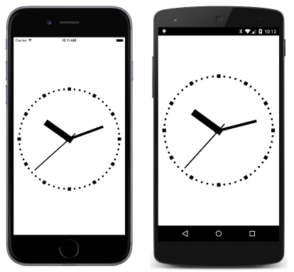 Screenshot triplo di BoxView Clock