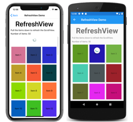 Esempio di RefreshView