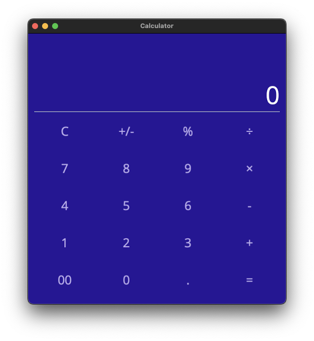 Calculator Mac application screenshot