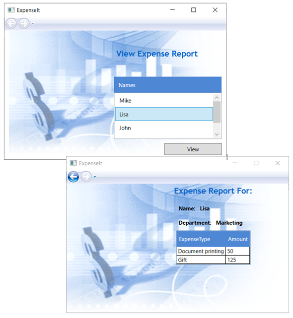 First WPF app sample UI