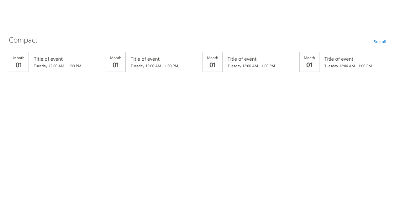 Animated gif showing the Compact layout reflowing across breakpoints