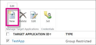 Configurazione di un'applicazione di destinazione dell'archiviazione sicura nell'interfaccia di amministrazione di SharePoint