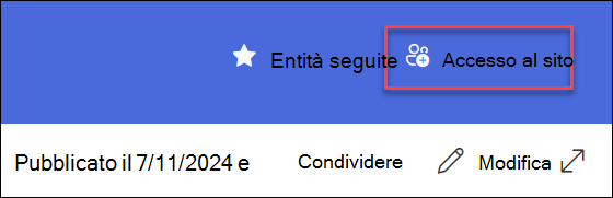 Screenshot dell'accesso al sito per i siti di comunicazione.