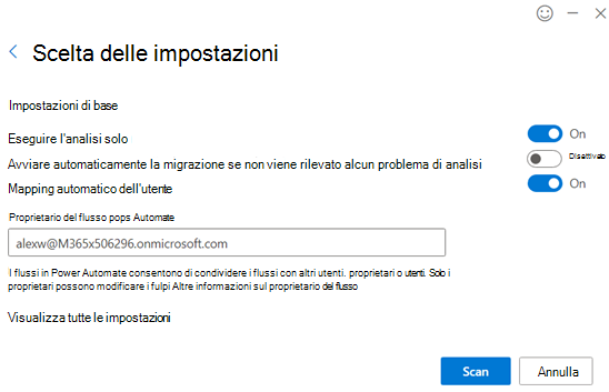 Impostare le impostazioni del flusso di lavoro.