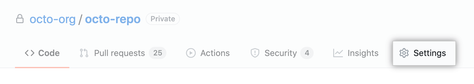 screenshot del pulsante Impostazioni