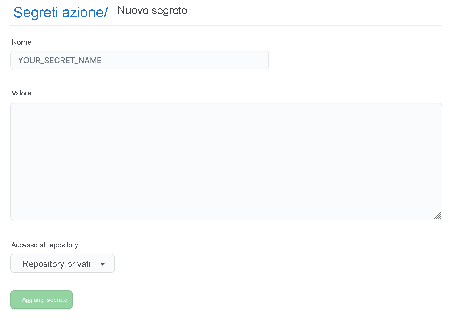 Nuova schermata segreta per le organizzazioni.