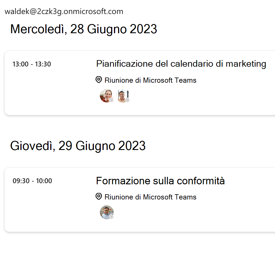 Screenshot che mostra il risultato dell'esercizio.