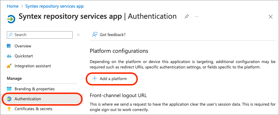 Screenshot della pagina Autenticazione dell'app.