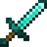 Illustrazione di una spada Minecraft.