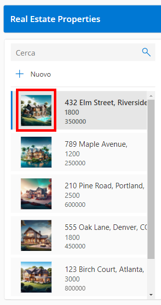 Screenshot dell'immagine centrata nella raccolta.