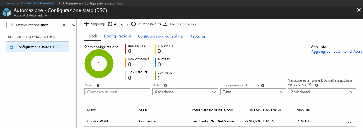 Screenshot of the State configuration panel in the Azure portal.