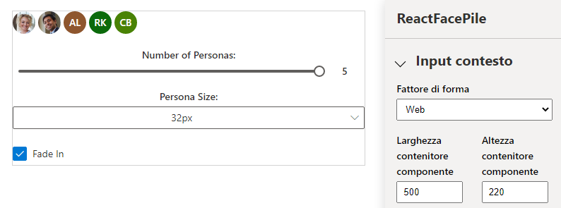 Screenshot dell'immagine del nuovo componente con le modifiche.