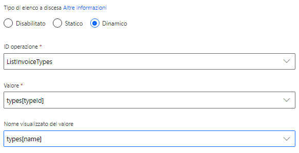 Screenshot delle proprietà del parametro della query.