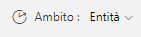 Screenshot del campo Ambito con il valore Entità selezionato.