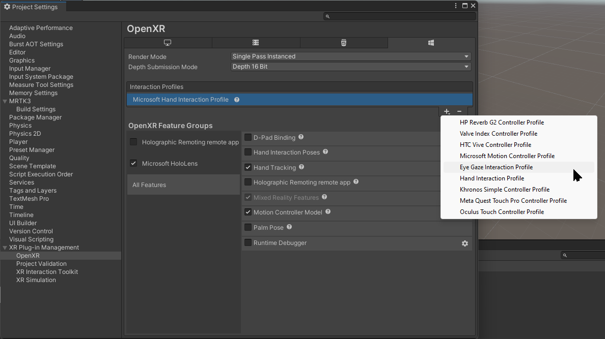 Screenshot di Aggiungi profili di interazione.