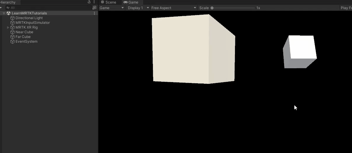 Screenshot of Move the cube.