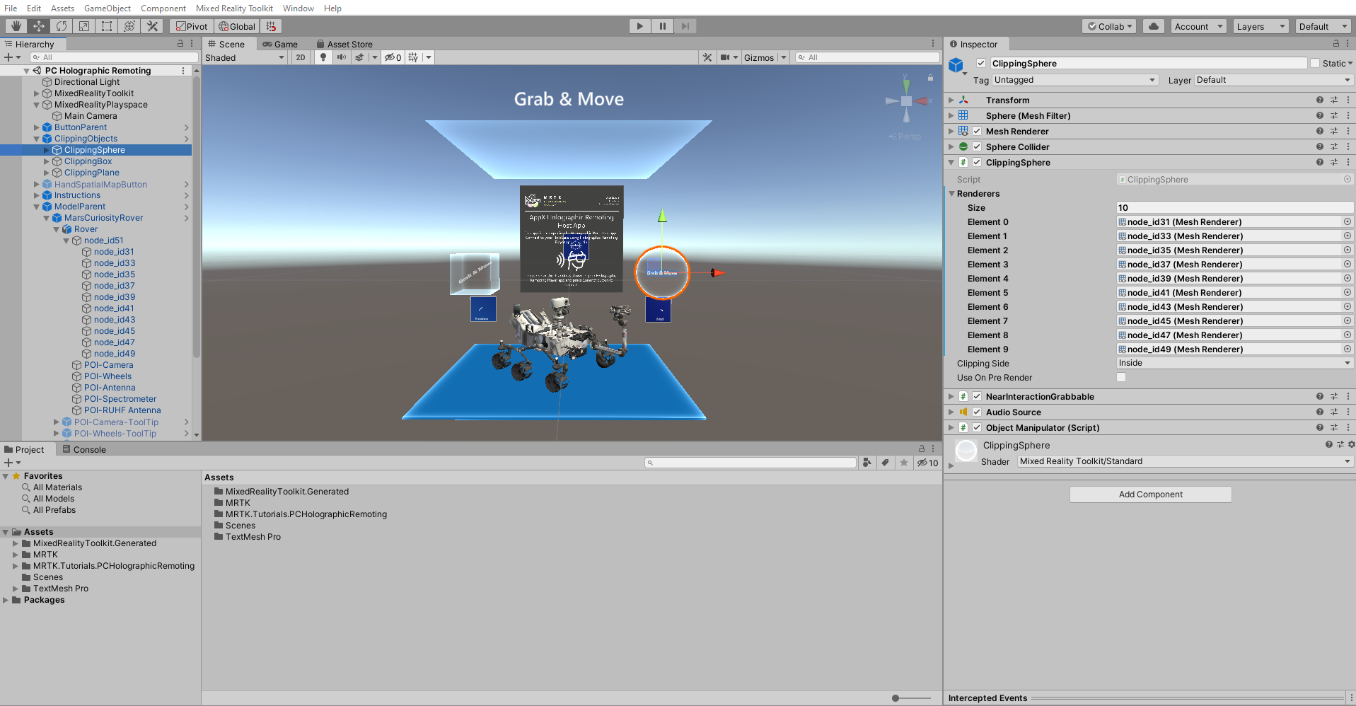 Screenshot of configuring Clipping Objects to enable clipping feature.