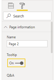 Screenshot di chiusura dell'opzione della descrizione comando abilitata nelle informazioni sulla pagina.