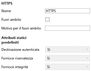 Screenshot illustrating the HTTPS child element.