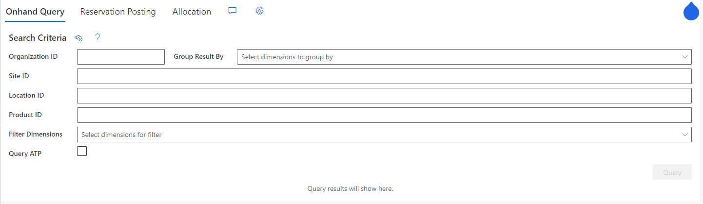 Screenshot della scheda Query disponibilità nella pagina Visibilità operativa.
