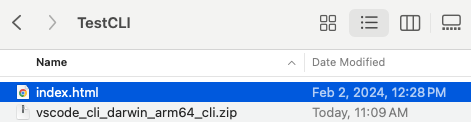 Screenshot di un file compresso.