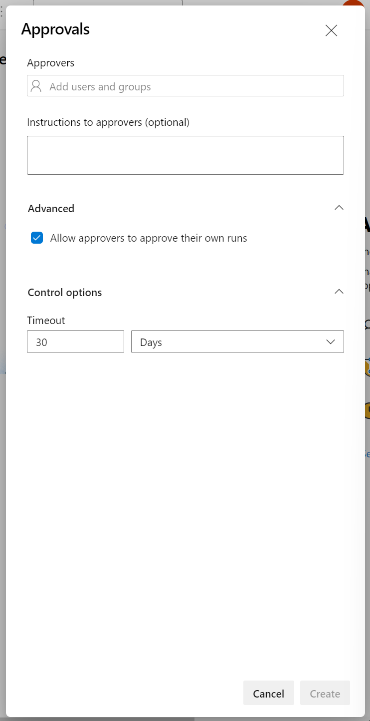 Screenshot of customizing an approval in Azure Pipelines.