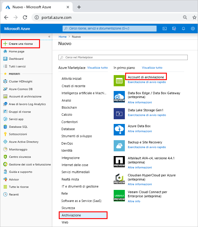 Creating an HDInsight Interactive Query Solution in the Azure portal.