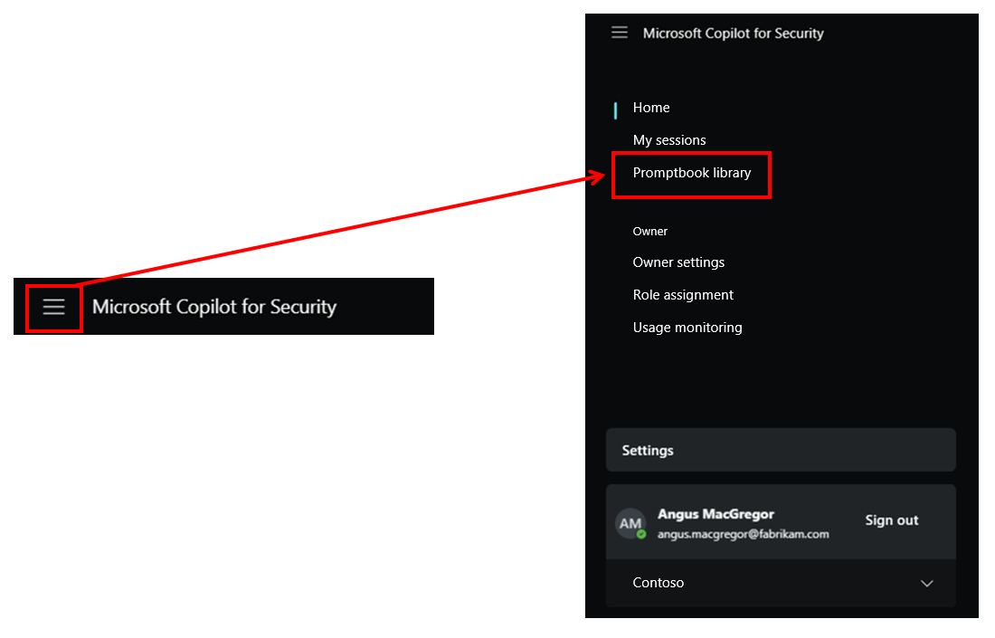 Screenshot delle opzioni del menu Home, inclusa l'opzione Raccolta sequenza di prompt.