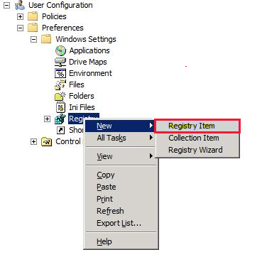 Screenshot che mostra i passaggi per creare un nuovo registro.