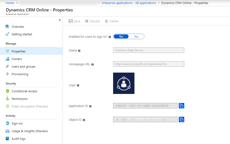 Screenshot che mostra come impostare l'opzione Abilitato per gli utenti per l'accesso su Sì.