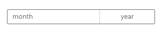 Selezione data con il campo giorno nascosto.