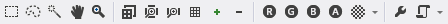 Screenshot della barra degli strumenti in modalità editor di immagini in Visual Studio.