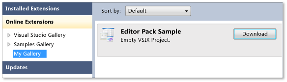 Extension Manager Installazione della Raccolta Privata EM_