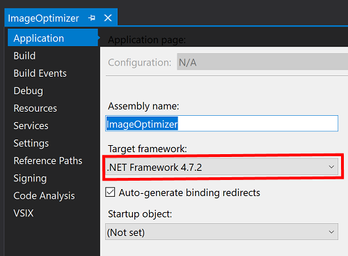 Framework aggiornamento della versione