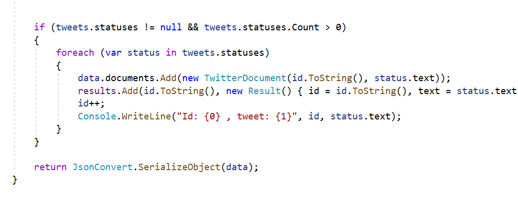 Screenshot del completamento dell'istruzione Merge If.