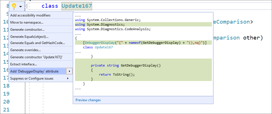Generate Comparison Operators